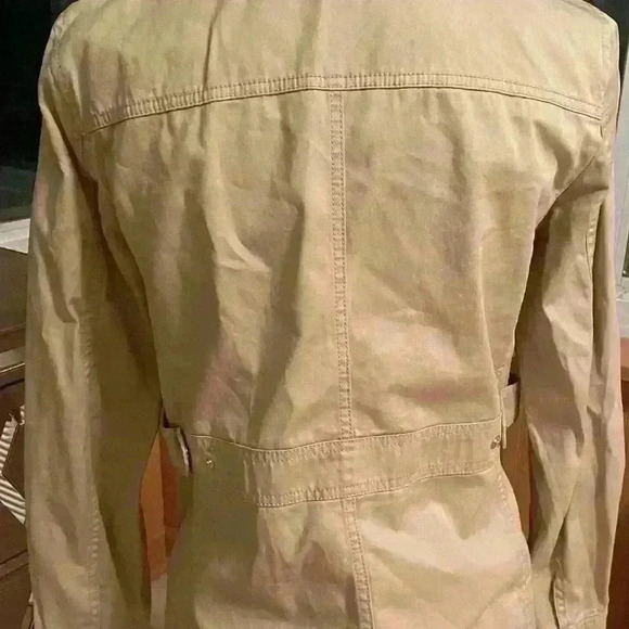 J. Crew 100% cotton, women’s beige storm, field jacket; size - Petite M - Picture 2 of 7